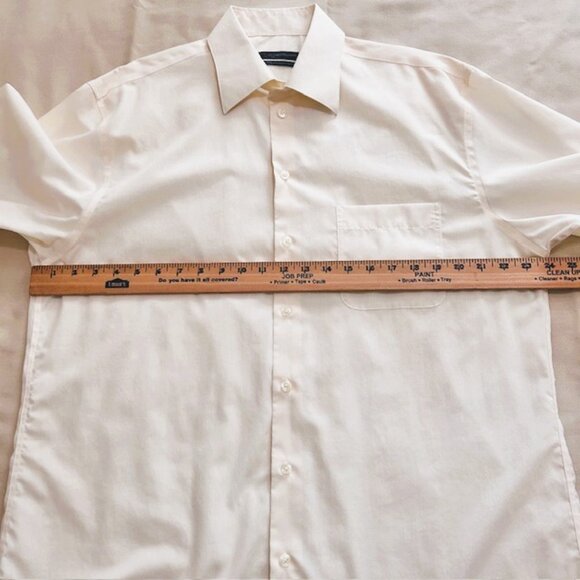 ML Material London Mens Shirt L Pale Yellow Button down Coolest Comfort read - Picture 7 of 8